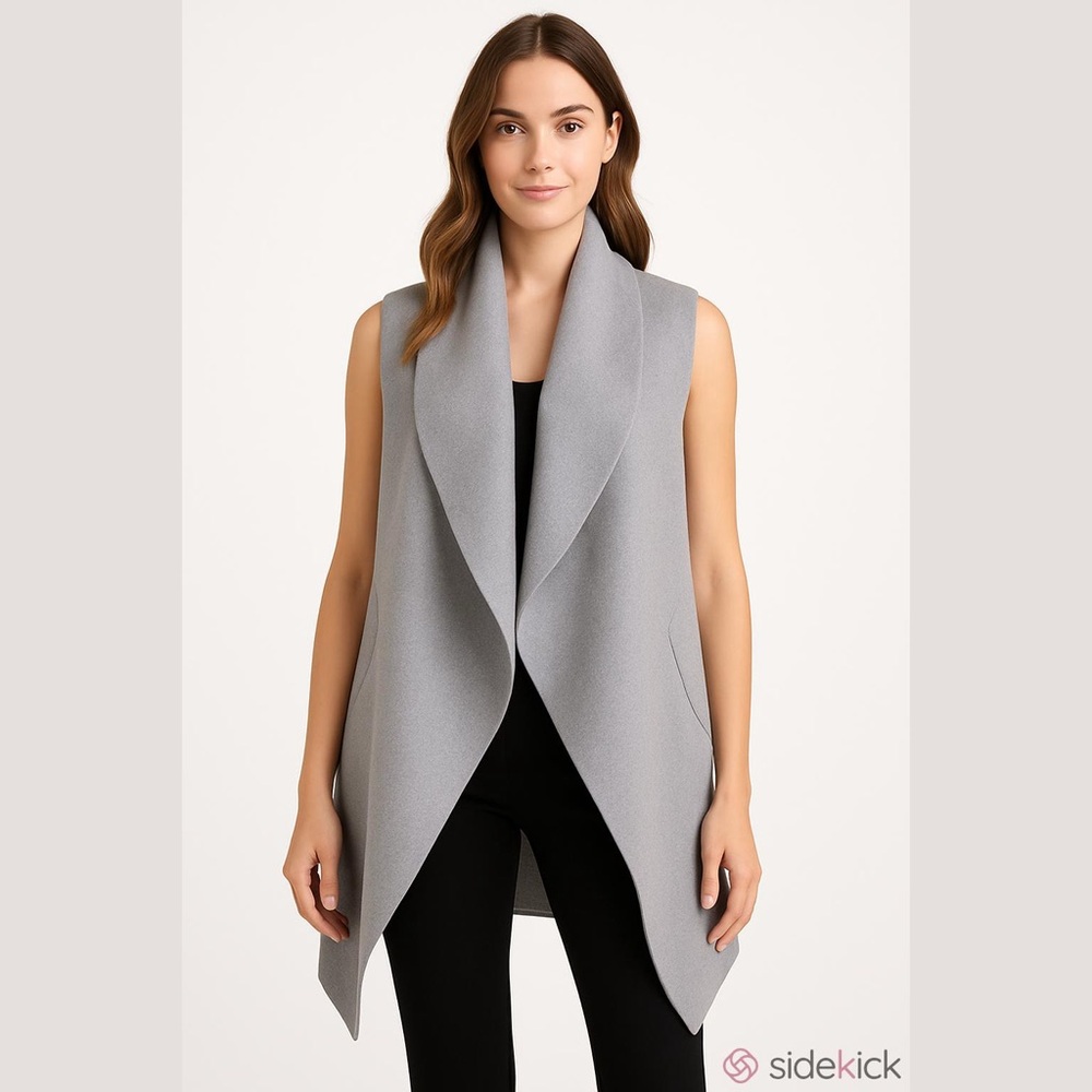 Halogen Soft Gray Open Vest